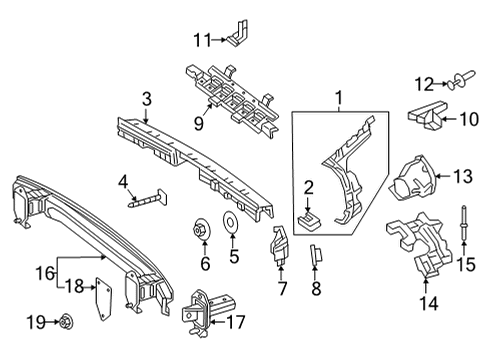 Sensor Bracket Diagram for 253-885-61-02