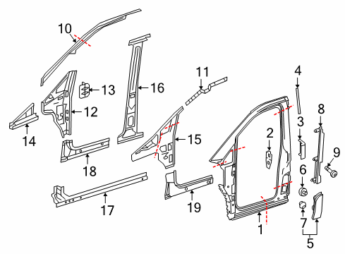 2018 Mercedes-Benz Metris Aperture Panel Diagram