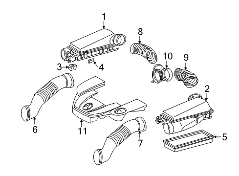 2006 Mercedes-Benz CLS55 AMG Filters Diagram 1
