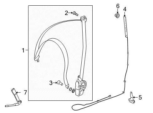 2010 Mercedes-Benz S65 AMG Seat Belt Diagram 1