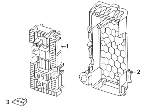 Fuse & Relay Box Bracket Diagram for 167-545-40-00-64