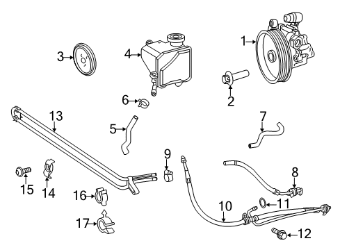 2012 Mercedes-Benz Sprinter 2500 P/S Pump & Hoses, Steering Gear & Linkage Diagram 2