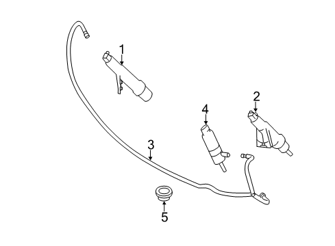 2012 Mercedes-Benz R350 Washer Components, Electrical Diagram