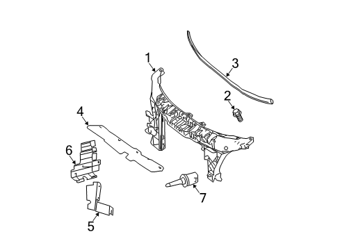 2011 Mercedes-Benz Sprinter 2500 Radiator Support Diagram