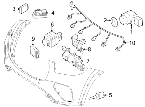 2024 Mercedes-Benz GLS450 Electrical Components - Front Bumper