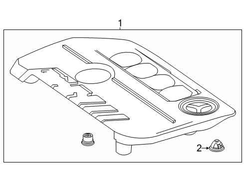 2020 Mercedes-Benz CLA250 Engine Appearance Cover Diagram