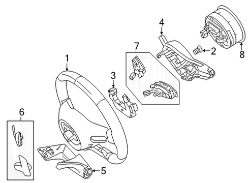 2020 Mercedes-Benz CLA35 AMG Steering Column & Wheel, Steering Gear & Linkage Diagram 6