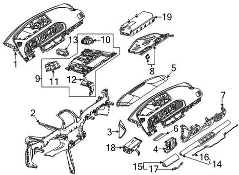 Trim Panel Diagram for 167-680-27-02