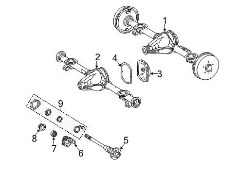 2004 Mercedes-Benz G55 AMG Axle Housing - Rear Diagram