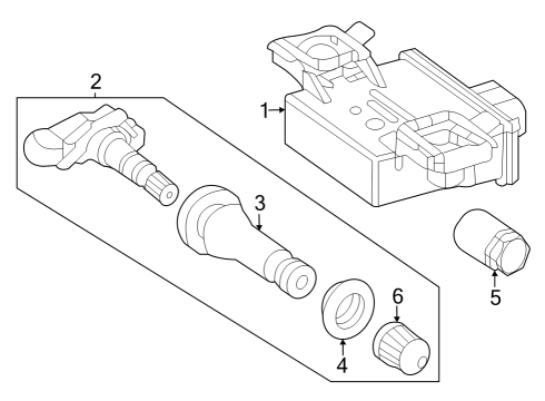 2022 Mercedes-Benz EQB 350 Tire Pressure Monitoring Diagram