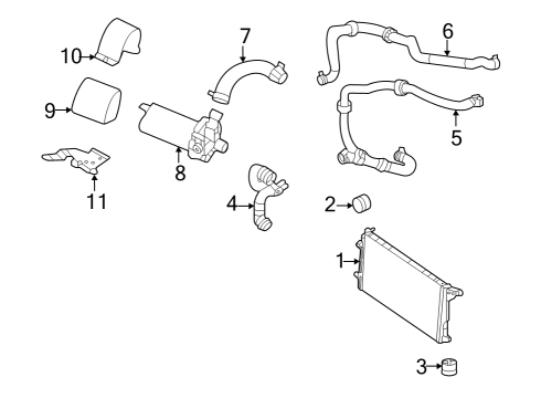 2016 Mercedes-Benz GLE450 AMG Radiator & Components