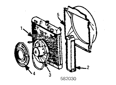 1985 Mercedes-Benz 300TD Radiator & Components, Cooling Fan