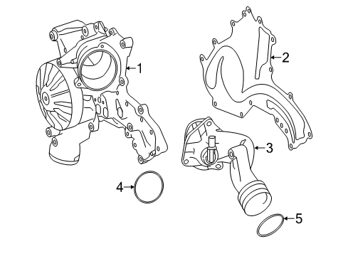 2016 Mercedes-Benz CLS63 AMG S Water Pump Diagram