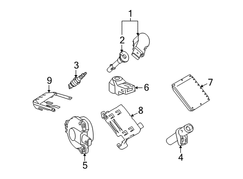 2009 Mercedes-Benz ML63 AMG Powertrain Control Diagram 1