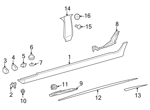 Rocker Molding Diagram for 290-698-01-00-9999