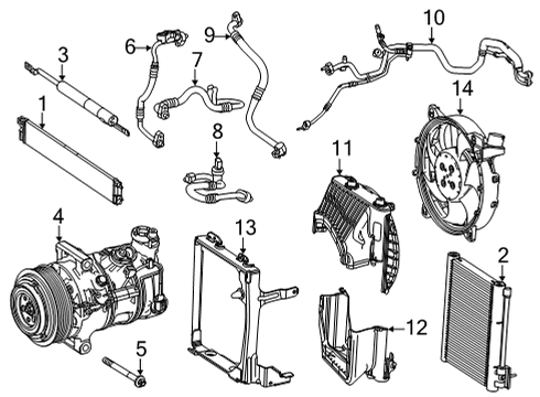 2023 Mercedes-Benz GLA45 AMG A/C Compressor Diagram