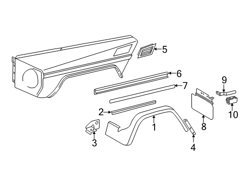 2016 Mercedes-Benz G63 AMG Exterior Trim - Fender Diagram