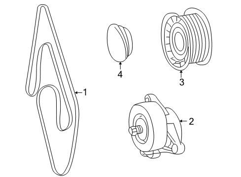 2006 Mercedes-Benz CLS500 Belts & Pulleys, Maintenance Diagram