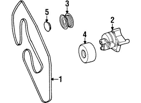 1998 Mercedes-Benz CL600 Belts & Pulleys, Maintenance Diagram