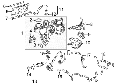 EXHAUST GAS TURBOCHARGER Diagram for 276-090-35-80