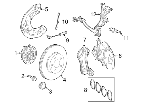 2023 Mercedes-Benz GLC300 Front Brakes Diagram 2