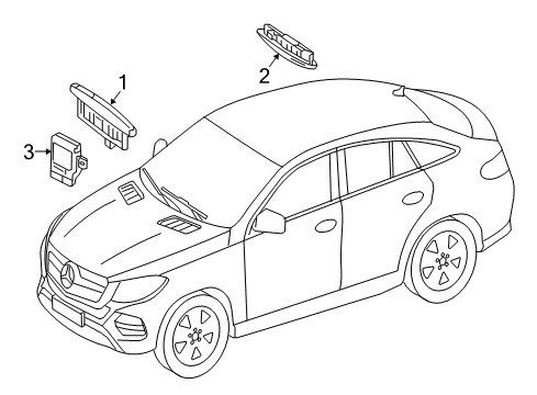 2019 Mercedes-Benz GLE63 AMG S Parking Aid Diagram 5