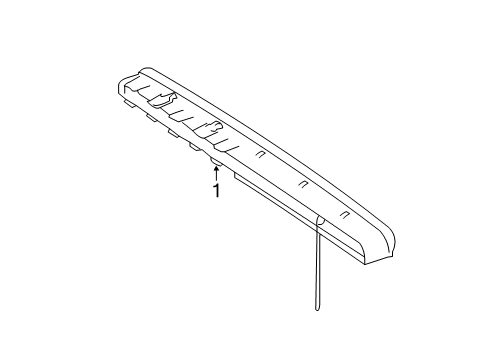 High Mount Lamp Diagram for 221-820-00-56-9051