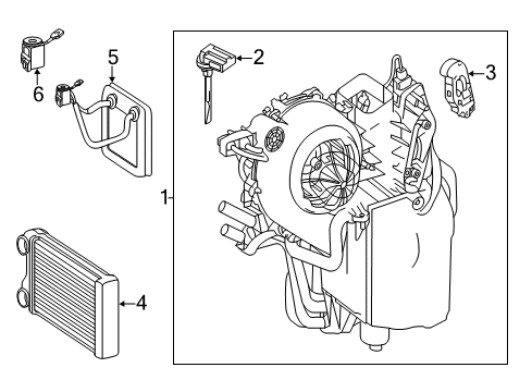 2012 Mercedes-Benz R350 HVAC Case Diagram 2