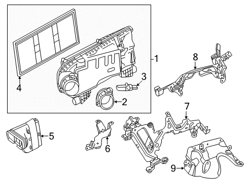 2015 Mercedes-Benz SLK350 Air Intake Diagram