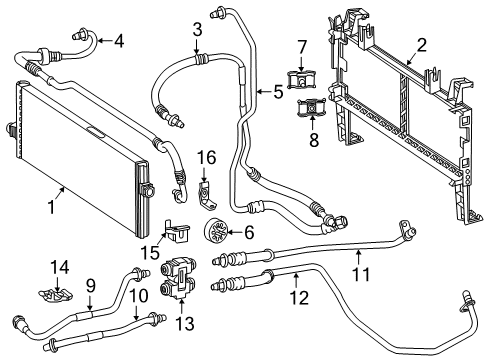 2017 Mercedes-Benz GLE63 AMG S Oil Cooler  Diagram 2