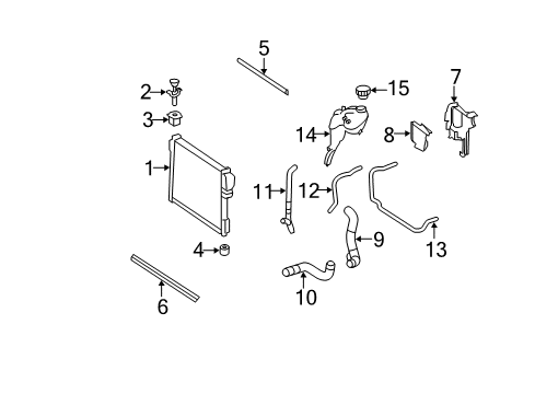 2014 Mercedes-Benz CL65 AMG Radiator & Components Diagram 2