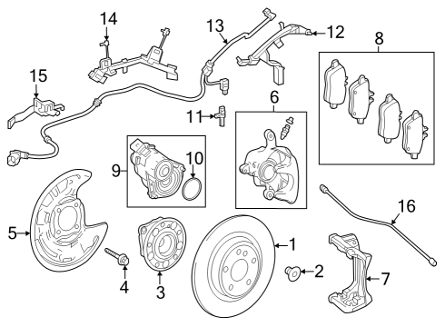 2022 Mercedes-Benz EQB 350 Rear Brakes Diagram