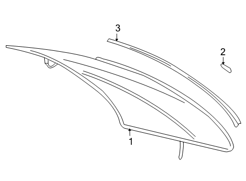 2011 Mercedes-Benz S400 Back Glass Diagram