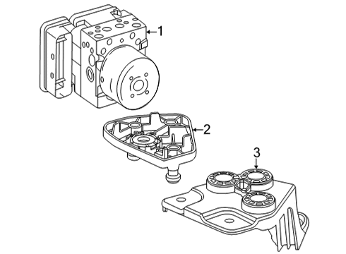 ABS Pump Assembly Bracket Diagram for 297-431-02-00