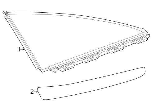 2024 Mercedes-Benz EQE AMG Glass & Hardware  Diagram