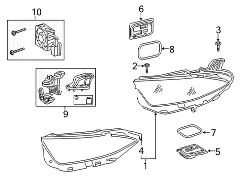 2021 Mercedes-Benz AMG GT 63 S Headlamps, Electrical Diagram