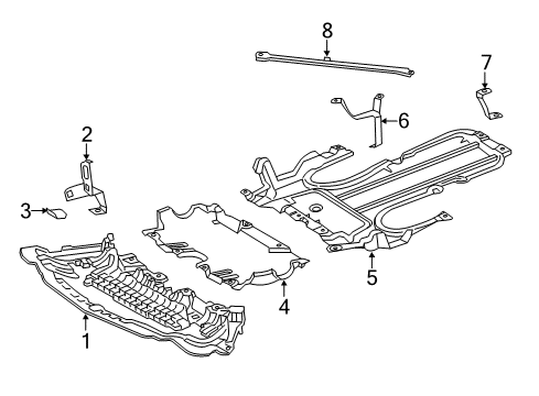 2020 Mercedes-Benz C63 AMG Splash Shields Diagram 2