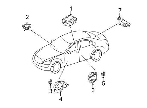 Rear Driver Speaker Diagram for 221-820-37-02