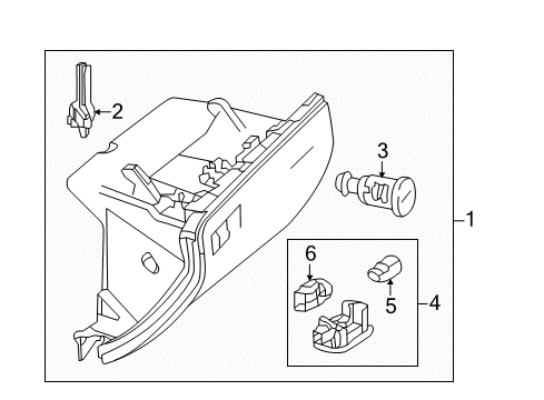 2019 Mercedes-Benz GLS450 Glove Box Diagram