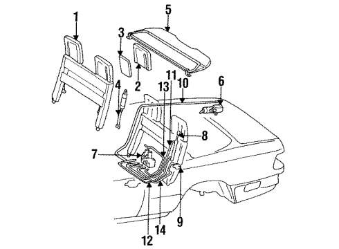 1994 Mercedes-Benz E320 Roll Bar Components Diagram