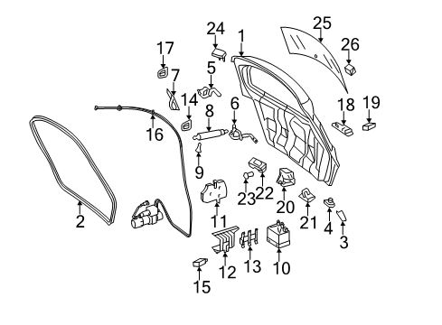 2007 Mercedes-Benz R350 Lift Gate Diagram