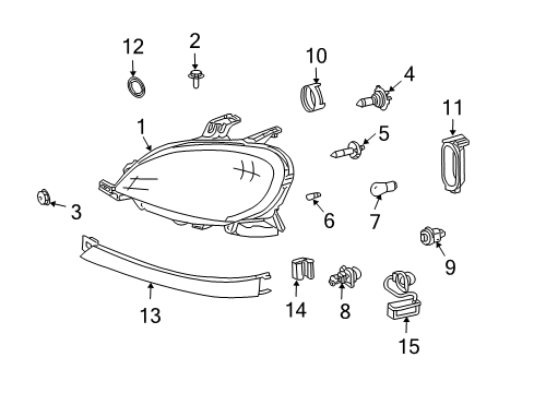 2004 Mercedes-Benz ML350 Headlamps, Headlamp Washers/Wipers Diagram