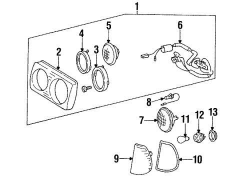 Fog Lamp Retainer Ring Diagram for 001-826-30-89