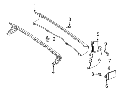 2019 Mercedes-Benz Sprinter 3500XD Bumper & Components - Rear Diagram 2