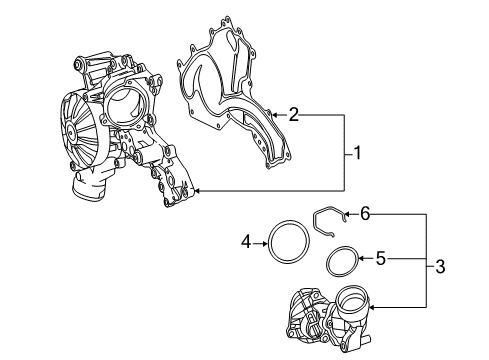 2012 Mercedes-Benz SLK55 AMG Water Pump Diagram