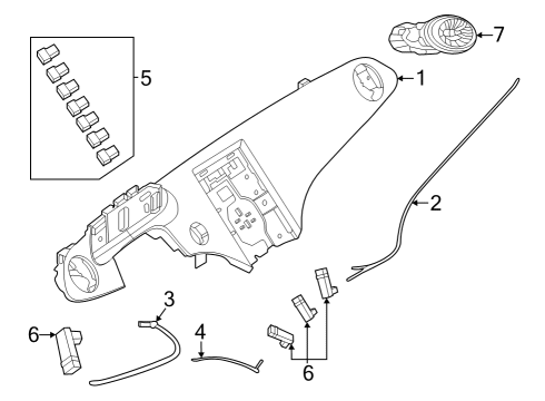 2023 Mercedes-Benz EQE AMG Cluster & Switches, Instrument Panel Diagram 1