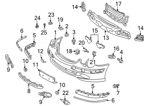 Tow Bracket Cover Diagram for 215-885-02-22-6257