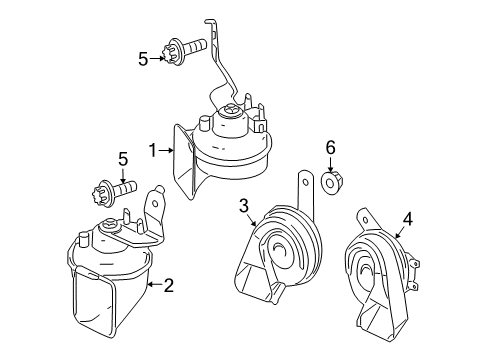 2010 Mercedes-Benz E63 AMG Horn Diagram