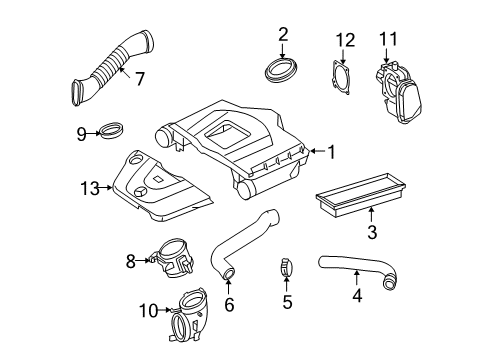 2009 Mercedes-Benz CLK350 Filters Diagram 1