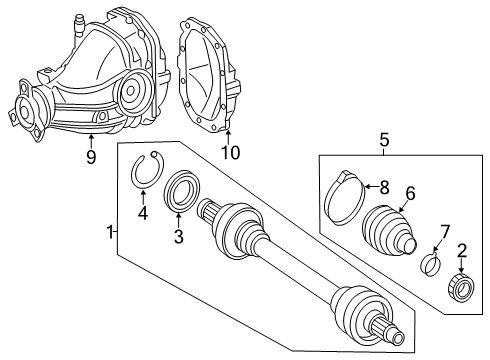 Differential Assembly Diagram for 172-350-34-03-80